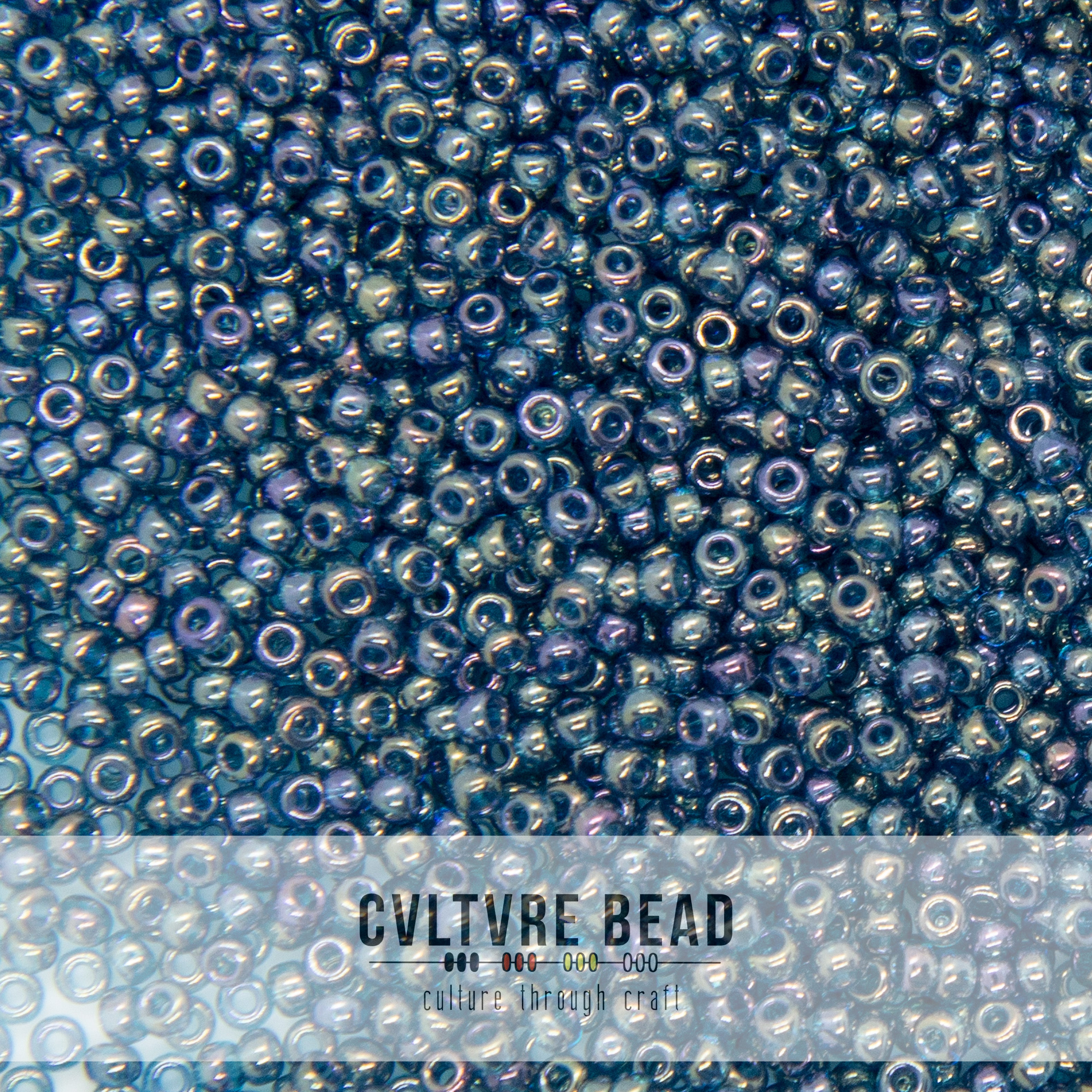 11/0 Montana Blue Gold Luster - 23g - Miyuki Seed Bead